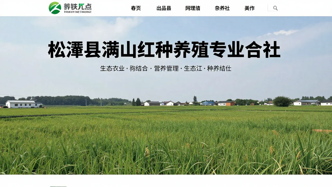 松潘县满山红种养殖专业合作社 首页主视觉